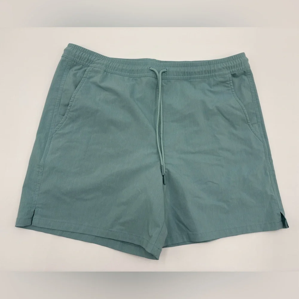 Athleta‎ Marin Board Shorts Teal Swim Shorts Medium 5” Inseam - Picture 3 of 15
